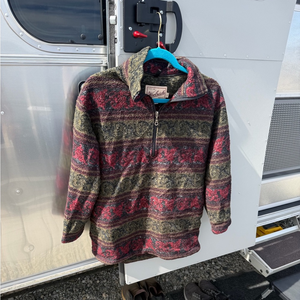 Vintage woolrich rugged outdoors Aztec quarter zip pullover 
Sz small